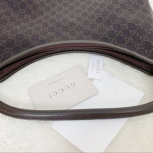 NWT Authentic Gucci GG Woven Denim Shoulder Bag - Picture 10 of 10